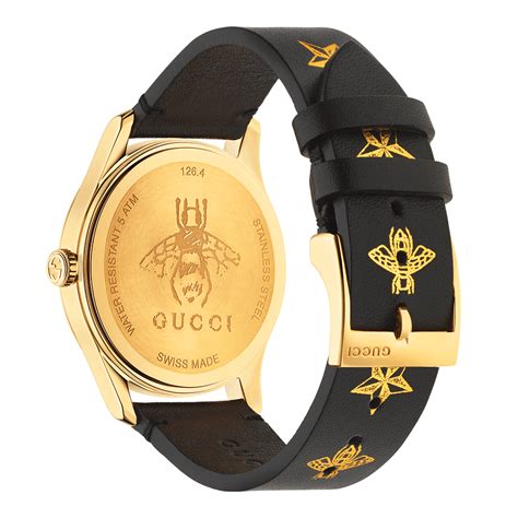 black gucci watch bee|Gucci G.